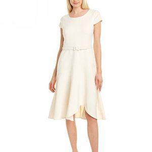 Gal Meets Glam Cecelia Belted Crepe Dress